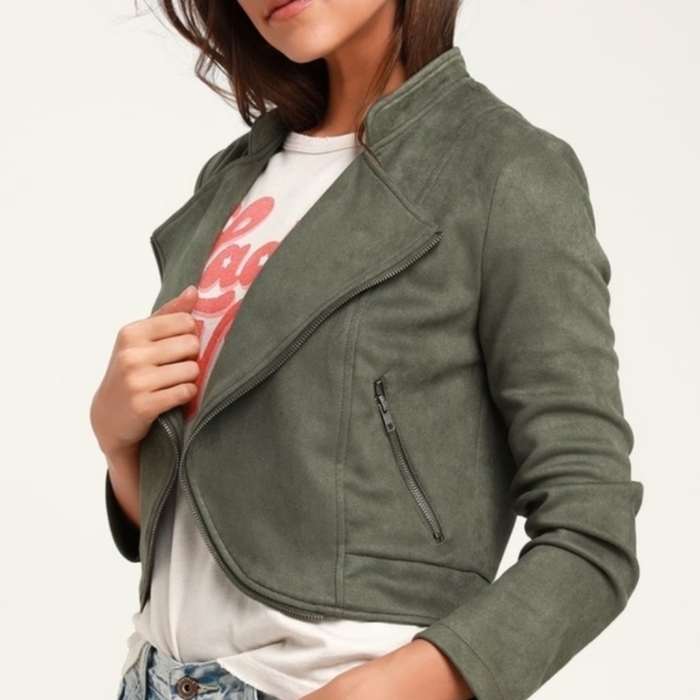 Jack by BB Dakota Green Blazer Asymmetrical Lightweight